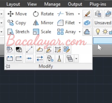 AutoCAD Modify tool