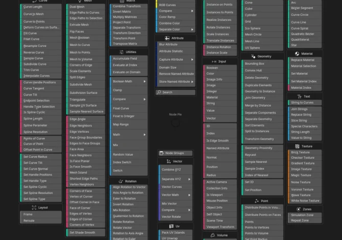 Blender Add-on Node Pie
